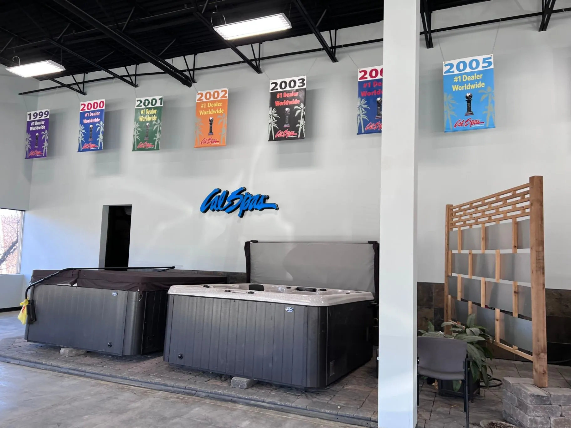 Finished interior paint at the Cal Spas commercial showroom in Plymouth, MN