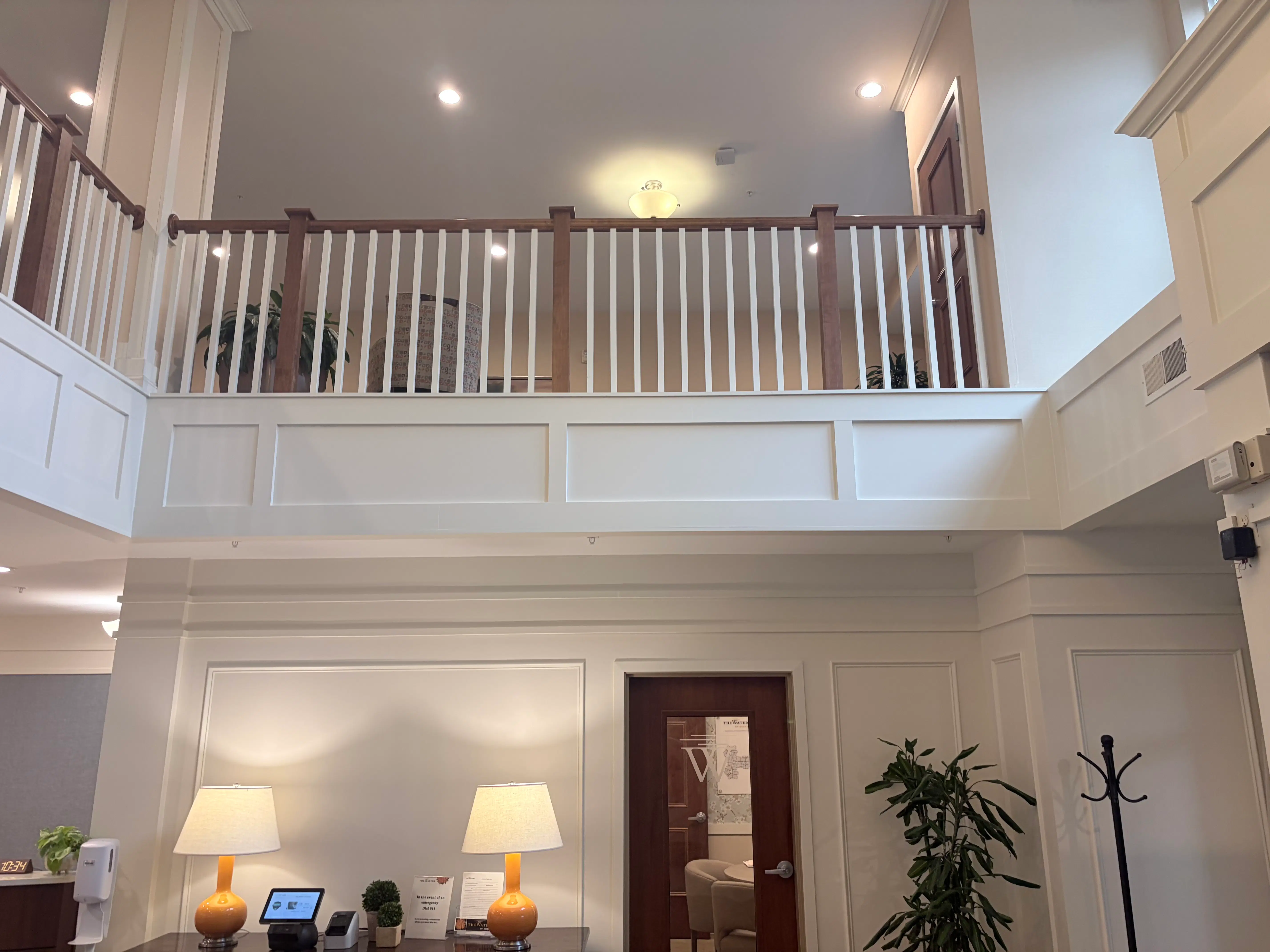 New wood trim and painted paneling at The Waters of Edina senior living community in Edina, MN